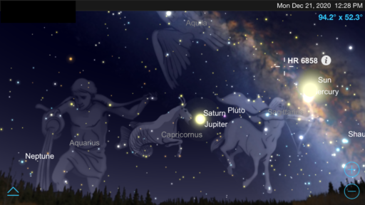 Night sky - Milky Way - Great Conjunction - Winter Solstice