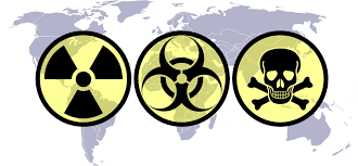 Symbols of biological warfare measure progress of mankind