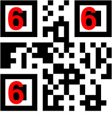 The QR code contains 666