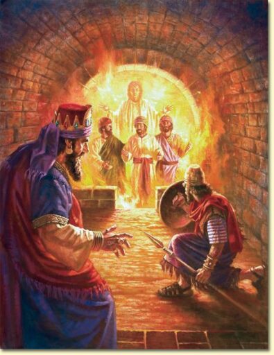 The 3 children of Judah in the fiery furnace of Babylon